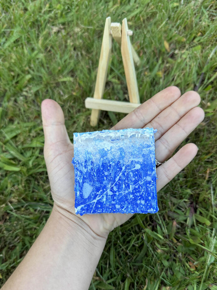 Mini 3d ocean painting with magnetic back