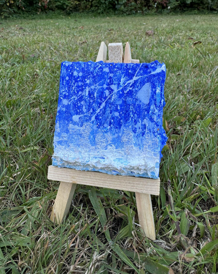 Mini 3d ocean painting with magnetic back