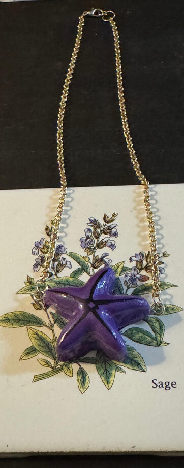 Purple Polymer Clay Starfish
